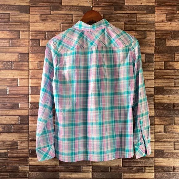 Womens Small Petite Talbots Plaid Button Down Shirt - Picture 2 of 7